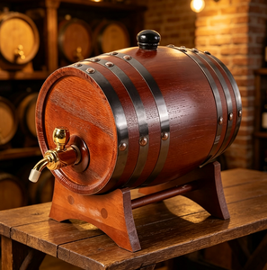 Fût à vin personnalisé gravé OEM en bois pour whisky et bière avec robinet et support – Stockage et vieillissement de spiritueux pour bar à domicile – Vente en gros - Product Image 3
