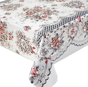 Mantel de PVC en Rollo con Estampado, Limpio y Libre de Formaldehído, Mantel con Perlas, Mantel Color Marfil - Product Image 3