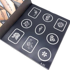 <span class=keywords><strong>Plantillas</strong></span> de henna reutilizables con purpurina, múltiples diseños, aerógrafo, <span class=keywords><strong>plantillas</strong></span> de tatuaje de henna, plantilla de tatuaje para pintura corporal - Product Image 2