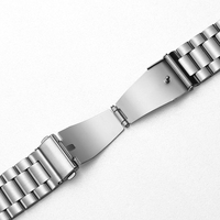 Bracelet de montre de luxe en acier inoxydable pour Apple Watch Series 7 et pour Apple Watch 5/4/3/2, bracelet 22 mm/20 mm avec fermoir papillon