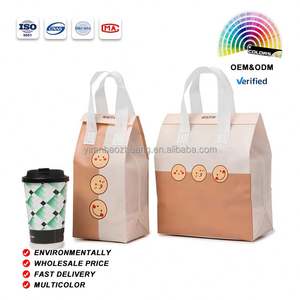 Sac isotherme personnalisé en non-tissé avec logo, sac fourre-tout pour thé au lait à emporter, sac d'emballage avec isolation en feuille d'aluminium, sac à main - Product Image 3