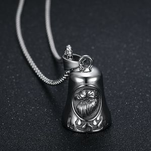 Collier avec pendentif cloche en acier inoxydable avec motif d'aigle pour homme, bijoux cadeau - Product Image 1