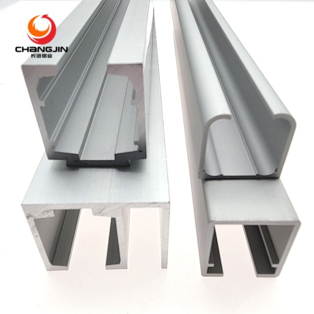 Loading Capacity 300kg Aluminum Alloy Top Hanging Rail 4 Track Sliding Door Aluminum Alloy Profiles