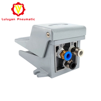 Válvula de pie, válvula de aire, interruptor neumático, válvula de pedal operada con el pie, válvula de control de pedal, cubierta de válvula de 5/2 vías