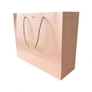 Custom Design Gold Foil Printed <b>Gift</b> Packaging Beauty Colorful Paper <b>Bag</b> with Rope - Product Image 1