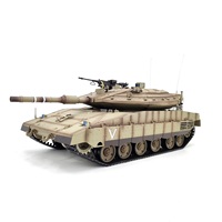 Henglong 3958-1 1/16 Char d'assaut principal israélien Merkava RC, modèle de char de combat MK4 avec chenilles métalliques tout-terrain
