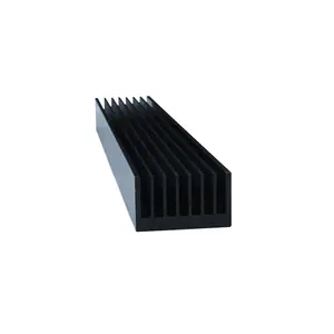 Hgih Quality Black Anodized Aluminum Heatsink 50 W *29.6 H *300 L Mm Aluminum Heat Sink Radiator