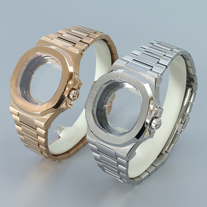Boîtier de montre de luxe carré 40 mm en acier pour plongeur, verre saphir, 20 ATM, pour mouvements NH35 NH36 NH38, style <span class=keywords><strong>NAUTILUS</strong></span>, pièces de montre - Product Image 1