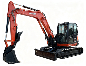 Mini-excavatrice d'occasion KUBOTA KX080 8 tonnes, machine de construction de haute qualité, prix avantageux, en promotion, conformité EPA. - Product Image 2