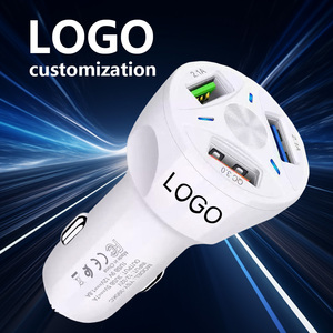 Nueva Tecnología 2025 Cargador de Coche Portátil de Alta Calidad de 35W con 3 Puertos USB de Carga Rápida QC 3.0 de Aleación de Aluminio para Laptop y Scooter - Product Image 2