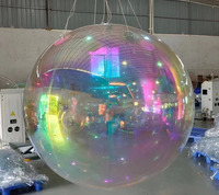 Boule miroir gonflable en PVC réfléchissant pour événements festifs, affichage publicitaire, structures gonflables