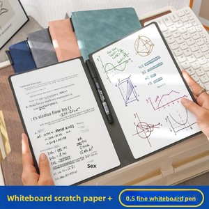 Tableta de escritura borrable A5, bloc de notas para oficina, tablero de planificación, bloc de notas portátil, pizarra blanca, juego de cinco piezas - Product Image 2