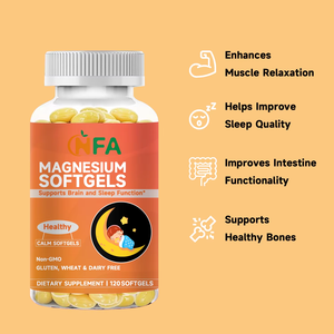 High Quality Healthy Calm Softgels Calcium <b>Supplement</b> Magnesium Softgels Support Brain and Sleep Function with Vitamin D3 K2 - Product Image 6