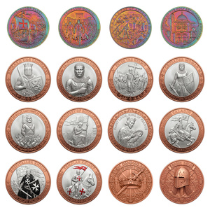 Moneda Conmemorativa Vintage del Rey Leónero Baldwin IV, Moneda de Desafío de Cobre Fundido a Presión para Exhibición Histórica de Cruzadas - Product Image 4