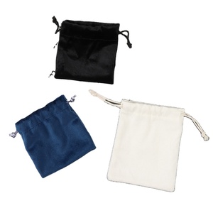 Wholesale LINK JD GEMS Custom Logo Black Flannel Velvet High Quality Dustproof Square Modern Gift Drawstring <b>Jewelry</b> Pouch - Product Image 2