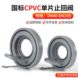 Válvula de retención de una sola lámina Rong Sheng Cpvc para agua, tipo paso directo, válvula antirretorno. - Product Image 5