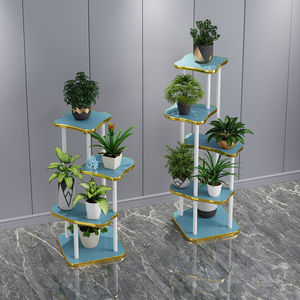 Modern Luxury Solid Wood Flower Stand Irregular Design Indoor Plant Rack For Home Living Room Balcony Green Plants - Product Image 4