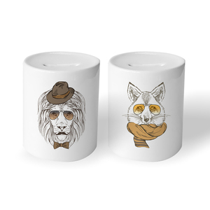 Topjlh vente en gros Sublimation <span class=keywords><strong>personnalisée</strong></span> 11oz céramique blanc <span class=keywords><strong>tirelire</strong></span> <span class=keywords><strong>tirelire</strong></span> stockage de pièces de monnaie peut LOGO boîte cadeau pour les enfants - Product Image 2