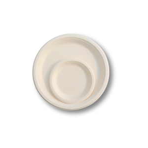 STAVIAN Haute Qualité 100% Assiettes Jetables Biodégradables à Base de Plantes Écologiques 6 Pouces Blanc Brun Couleurs Naturelles - Product Image 1