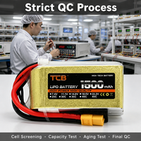 Batterie LiPo RC améliorée TCB 1500mAh 2S-6S 8S 7.4V-29.6V 25C 35C pour drone FPV, avion RC, voiture RC – Vente en gros, directement de l'usine