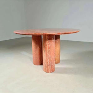 <span class=keywords><strong>Tavolo</strong></span> da Caffè e da Pranzo in Pietra Naturale di Lusso in Travertino <span class=keywords><strong>Rosso</strong></span>, Forma Personalizzabile in Granito e <span class=keywords><strong>Marmo</strong></span> per Soggiorno - Product Image 6