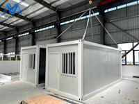 Maison intégrée mobile en acier coloré pour chantier de construction, maison à consolidation rapide, maison modulaire mobile