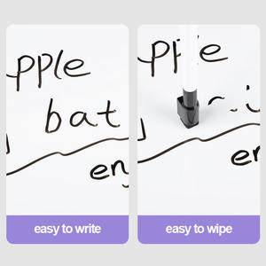 カラフルなフレームのドライイレースボード、黒のマーカー付き、プラスチック製の子供用お絵かきボード、学生用小型ミニホワイトボード - Product Image 4