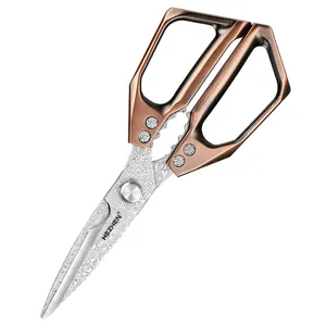 Mới đa chức năng 110 lớp Damascus Thép Kéo Nhà Bếp Nấu ăn cắt Shears với hộp quà tặng