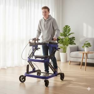 Équipement d'entraînement à la marche à hauteur réglable pour l'entraînement à la mobilité en cas d'hémiplégie et la paralysie des membres inférieurs en cas de paralysie cérébrale, aides à la marche - Product Image 1