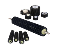 Brosse de polissage industrielle à rouleau, brosse mécanique de nettoyage, brosse à axe rond en PVC et acier, OEM