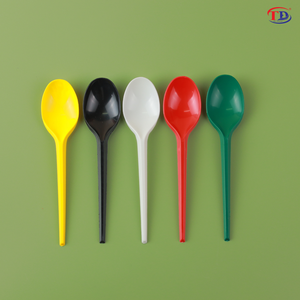 Cuillère en plastique jetable 15cm/21cm, couverts durables de qualité alimentaire pour la fête, la restauration, l'utilisation au restaurant - Product Image 2