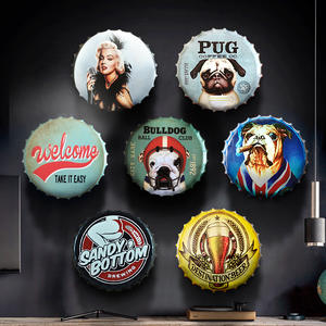 Letrero de Hierro Decorativo de Pared con Diseño Personalizado de Tapa de Botella de Cerveza Retro, para Bar, Cafetería, <span class=keywords><strong>Restaurante</strong></span>, Hogar - Product Image 2