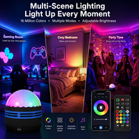 Proyector de Luz Aurora Inteligente Creativo en Oferta, Lámpara Nocturna USB con Proyección de Estrellas para Dormitorio