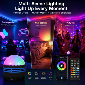Proyector de Luz <span class=keywords><strong>Aurora</strong></span> Inteligente Creativo en Oferta, Lámpara Nocturna USB con Proyección de Estrellas para Dormitorio - Product Image 3