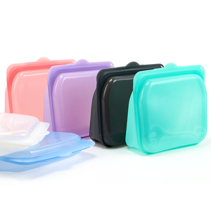 Personnalisable en gros <span class=keywords><strong>pas</strong></span> <span class=keywords><strong>cher</strong></span> sacs de stockage <span class=keywords><strong>alimentaire</strong></span> réutilisables en silicone zip-lock liquide de qualité <span class=keywords><strong>alimentaire</strong></span> étanche - Product Image 4