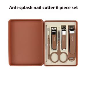 Juego de 6 Cortaúñas de Acero Inoxidable Anti-Salpicaduras para Cutículas, Cortador Inclinado para Pedicura Completa en Casa, Ecológico, para Adultos, en Caja - Product Image 2