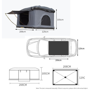 Tente de toit rigide en ABS personnalisée en usine, tente de toit pour voiture à ouverture rapide pour <span class=keywords><strong>camping</strong></span> en plein air, pour SUV, camion, pick-up - Product Image 6