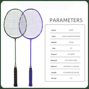 Raquette de <span class=keywords><strong>badminton</strong></span> professionnelle <span class=keywords><strong>en</strong></span> carbone ultra-légère 5U, haute tension 30 lbs, avec œillets amortisseurs de chocs, vente <span class=keywords><strong>en</strong></span> gros, OEM - Product Image 3