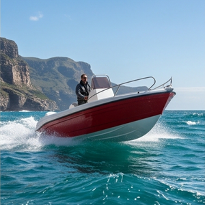Barco de Pesca de FRP con Consola Central de 5m, Certificado CE, Casco en V Profunda, Compatible con Motor Fuera de Borda de 90HP, Profesional - Product Image 3
