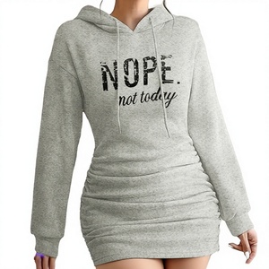 Sudadera Larga Personalizada para Mujer, Estilo Europeo Americano, Ecológica, de Invierno, Estilo Urbano, de Algodón y Felpa, con Capucha, Talla Grande - Product Image 3