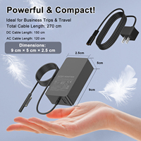 Adaptateur secteur de bureau noir ABS avec prise US, alimentation à découpage AC/DC pour ordinateur portable