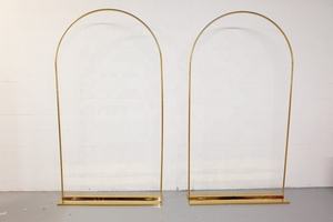 3 طقم شيارا ذهبي قوس خلفية حامل معدني لحفلات الزفاف خلفيات ألومنيوم إطارات قوس زهور لتزيين الحفلات - Product Image 6