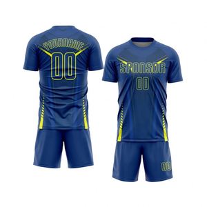 Nouvel ensemble de maillots de football personnalisés pour hommes, uniforme de football à manches courtes, vêtements de sport d'équipe, tenue d'entraînement respirante avec short - Product Image 1