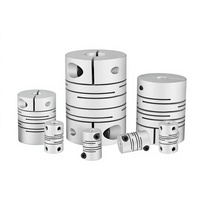 Accouplement d'arbre parallèle en alliage d'aluminium rainuré pour moteur servo, connecteur de bobinage, modèle PX Grade 6061-T5