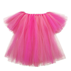 Jupe <span class=keywords><strong>tutu</strong></span> pour enfants de 2 à 8 ans, jupe <span class=keywords><strong>tutu</strong></span> longue à queue bouffante en maille <span class=keywords><strong>rose</strong></span> rouge pour fille, mini-jupe de ballet pour enfant - Product Image 4