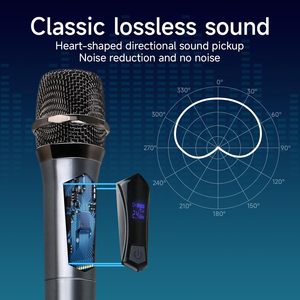 Professional <b>Wireless</b> Microphone 2 Channels Rechargeable Handheld <b>Mic</b> Portable Micro Sans Fil for Party Karaoke - Product Image 3
