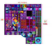 Structure de jeu intérieure commerciale pour enfants, zone de jeu multi-niveaux, glissière tubulaire multi-niveaux, design élégant et respectueux de l'environnement