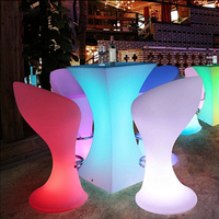 Chaise de bar LED en gros, 102 cm, économe en énergie, autonomie 8-12h, pour la décoration de restaurants et cafés, chaise de bar étanche pour terrasse