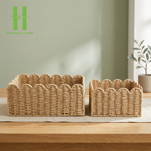 Natural Wicker Eco-Friendly Storage <b>Basket</b> Home Decorative Outdoor Picnic Bag Christmas Decorations Gifts OEM Made Vietnam - Product Image 1