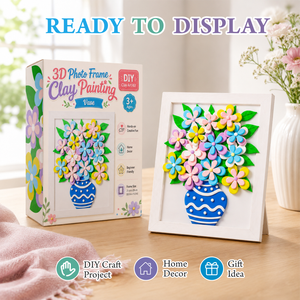 Kit <span class=keywords><strong>de</strong></span> pintura <span class=keywords><strong>de</strong></span> arcilla 3D al por mayor para marcos <span class=keywords><strong>de</strong></span> fotos, arte en relieve <span class=keywords><strong>de</strong></span> flores para jarrones, no tóxico, decoración del hogar DIY, regalo para niños, OEM - Product Image 5